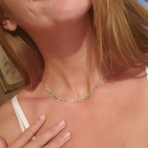 Rainbow Chevron Choker